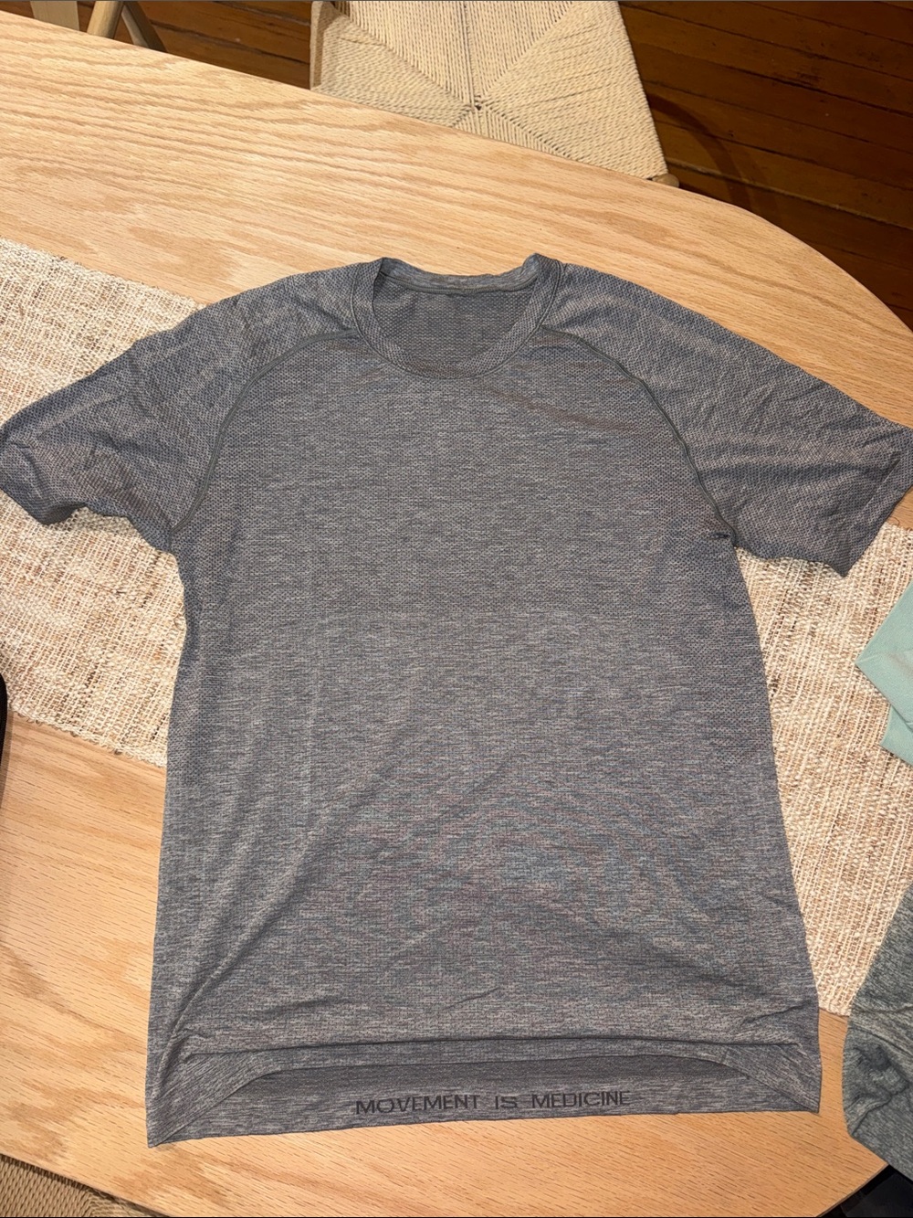 lululemon athletica Men's Heather Gray Short Sleeve Athletic Tee